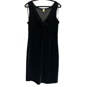 90’s Black Velvet Sleeveless V-Neck Twist Front Dress Limited Edition  Medium